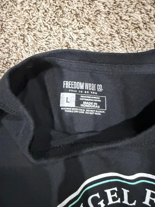 Angel fire T SHIRT Black Size L - Image 3