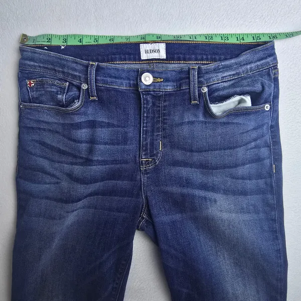 Hudson -1113‎ Krista Ankle Super Skinny Jeans Indigo Blue Stretch Size 32 - Image 8