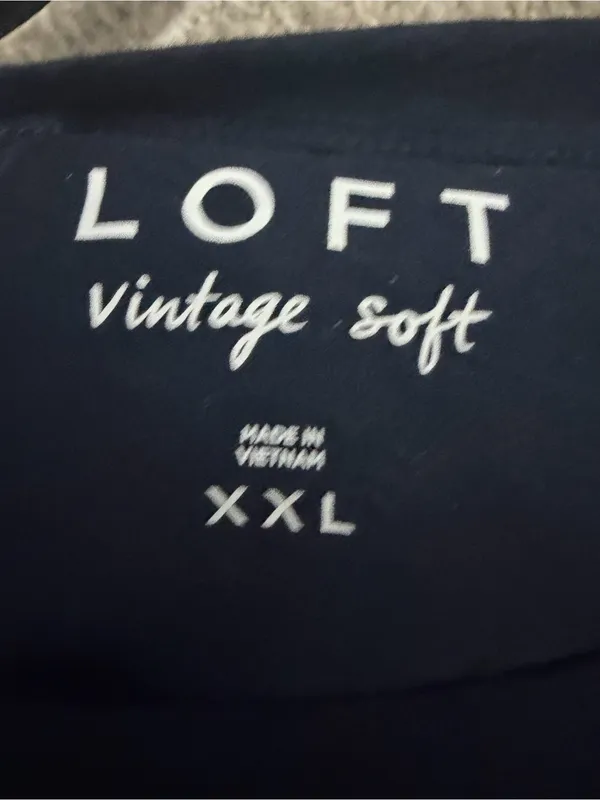 LOFT Vintage Soft Navy Crewneck Tee - Image 3