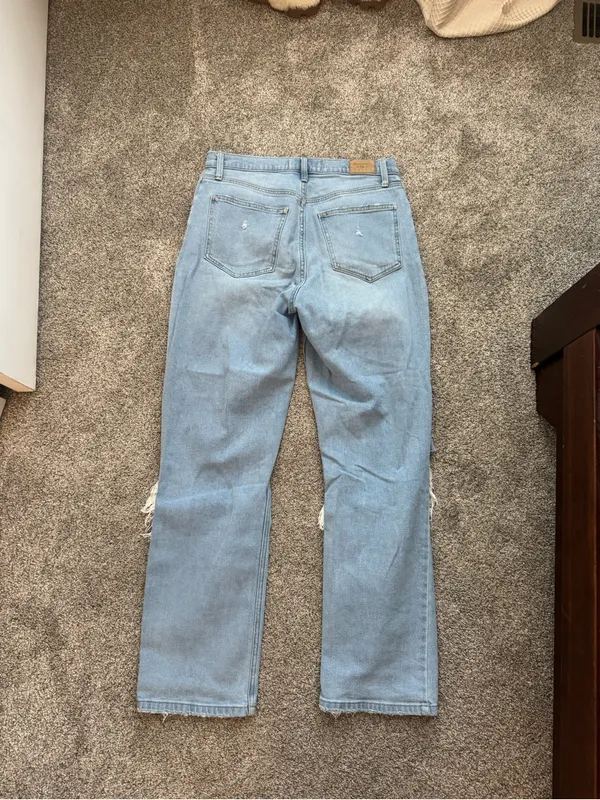 Abercrombie & Fitch Light Blue Ripped Boyfriend Jeans - Image 2