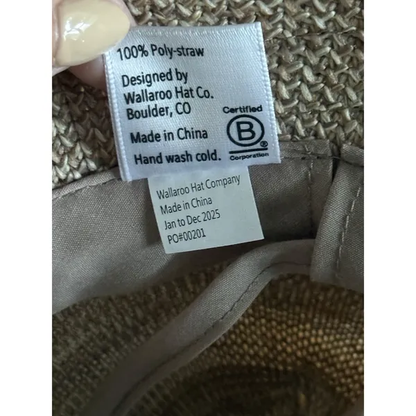Wallaroo Hat Company Petite Victoria Sun Straw Hat Mixed Camel Beige Packable - Image 6