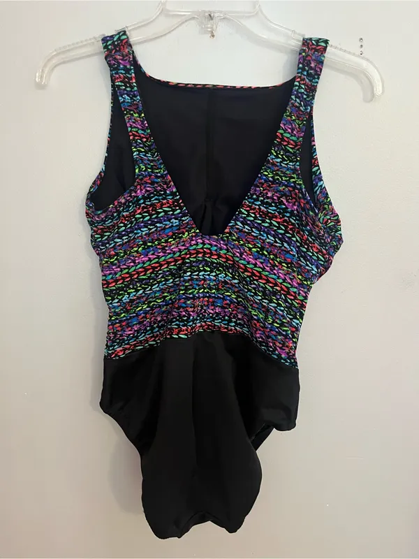 Miraclesuit‎ Multicolor Patterned One-Piece Swimsuit with Black Bottom - Image 3