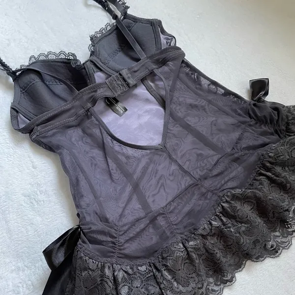 Women’s Lace Lingerie Padded Bra & Slip Dress Size Medium A11 - Image 6