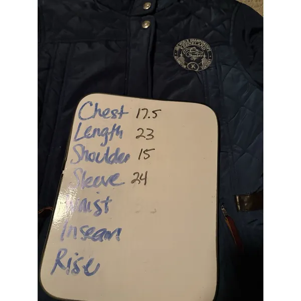 Ariat Womens XS Quilted Jacket Coat Blue Breeders Cup 2015 Kentucky Rare - Image 11