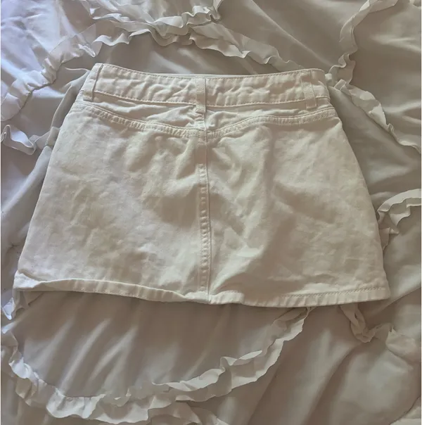 White denim mini skirt Size XS - Image 2