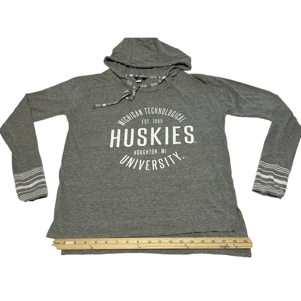 MTU Michigan Tech Huskies Women's MV Sport Lightweight Hooded Pullover Small - Image 2