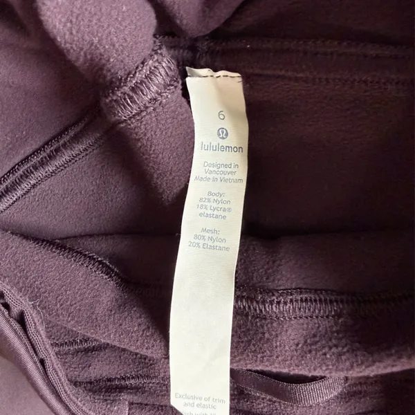 Lululemon Fast As Fleece Tight 28" - size 6 - Image 5