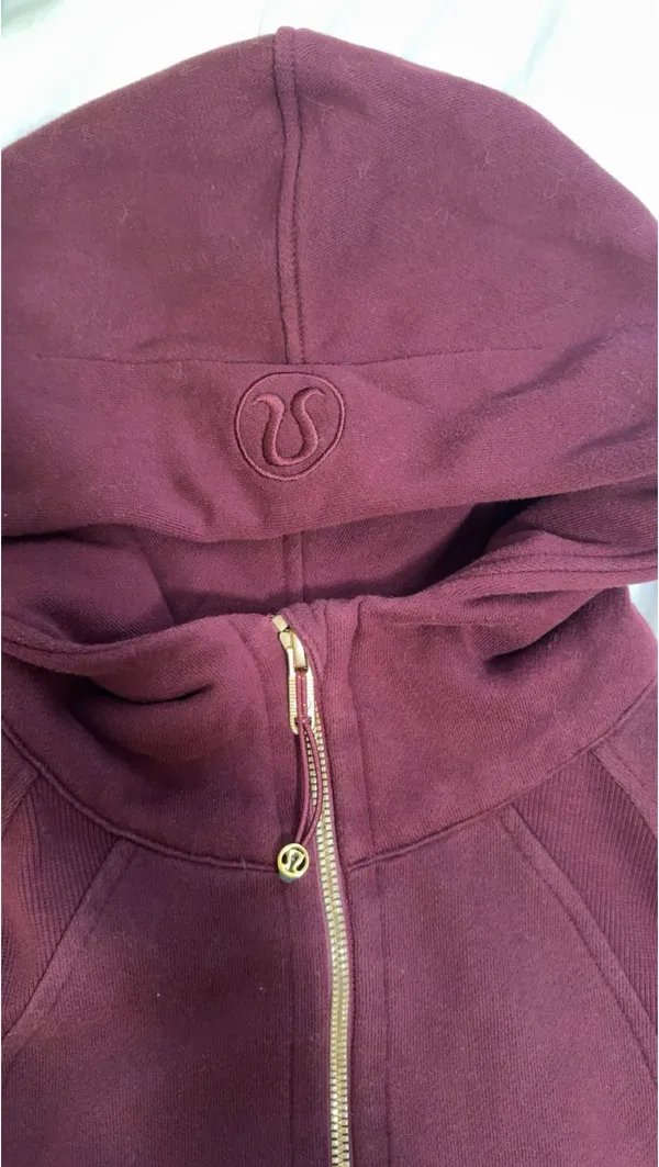 Burgundy Lululemon Scuba Half-Zip - Image 3