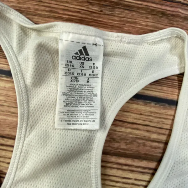 Adidas Tank Top Women's XS White Climalite Racerback Athletic Gym Shirt - Image 6