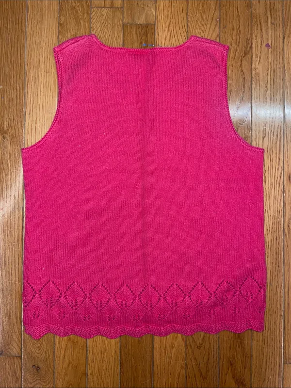 Classic Sleeveless Knit Shell Top - Pink - Image 2