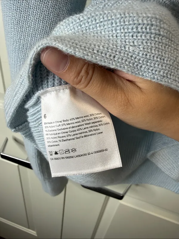Lululemon Merino Wool-Blend Cardigan Powder Blue 6 - Image 6