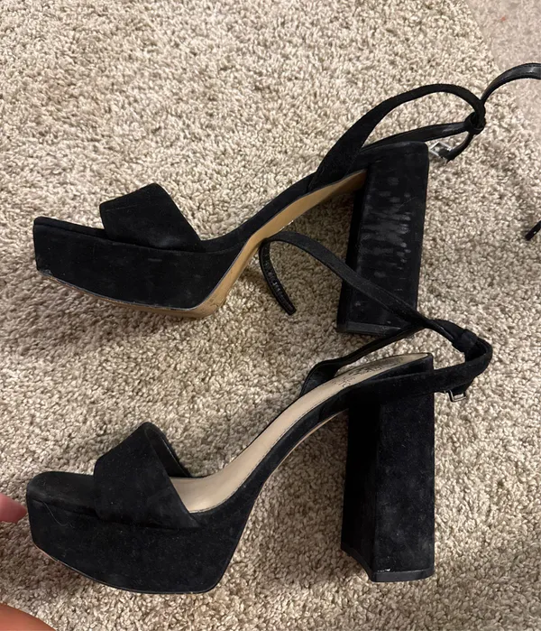 Black Suede Vince Camuto Heels - Image 4