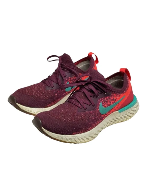 Nike ✔︎ Epic React Flyknit Running Shoes Sneakers ✔︎ Bordeaux Hyper Jade ✔︎ 7.5M - Image 8