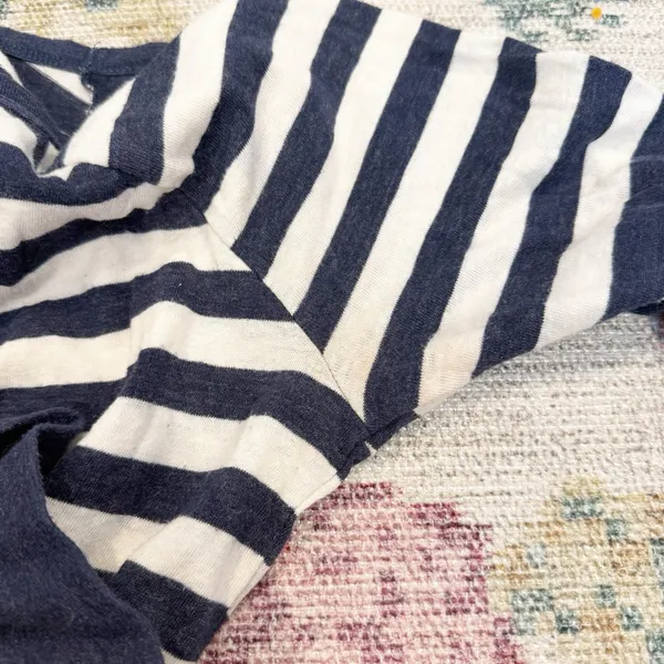 Hollister Womens Y2K Striped Long Sleeve Top XS Blue White Preppy Bella Swan - Image 7