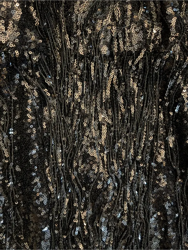Torrid Festi Black Sequin Fringe Dress 16 Plus Flapper Gatsby Party - Image 4