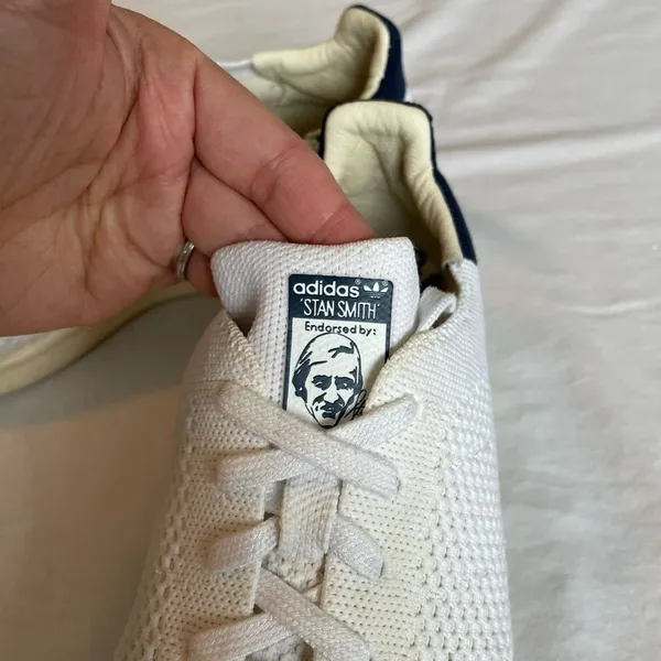 Adidas Stan Smith white woven sneakers. Size 5 - Image 3