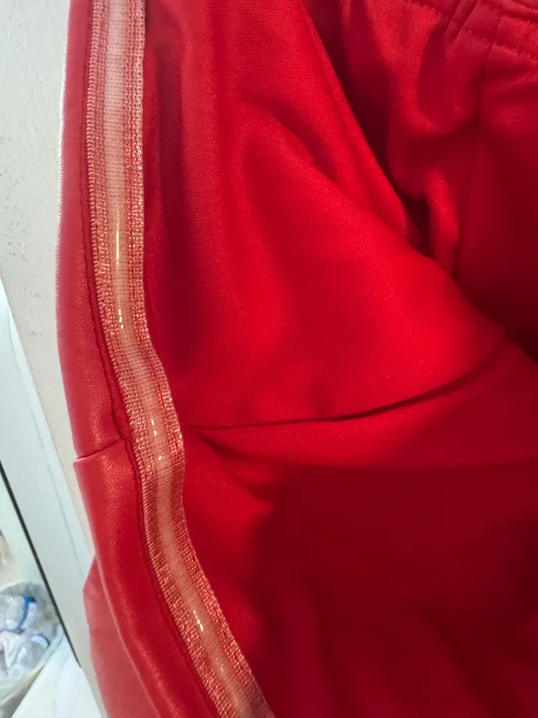 White Fox Boutique red leather strapless dress - Image 4