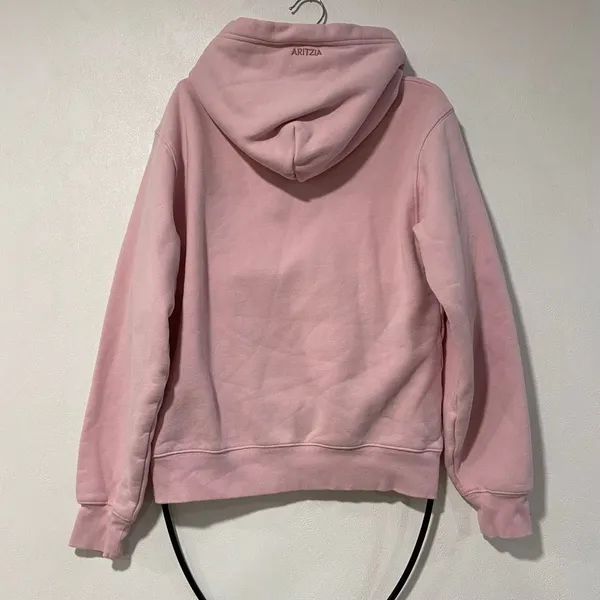 Aritzia Sweatfleece Perfect Hoodie XS Pink Oversized Pullover Cozy - Image 3