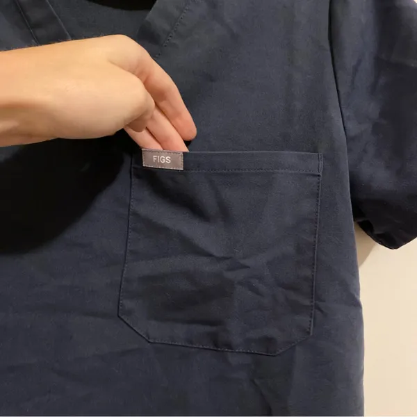 Figs Blue/Gray Technical Collection Scrub Top size Small - Image 3