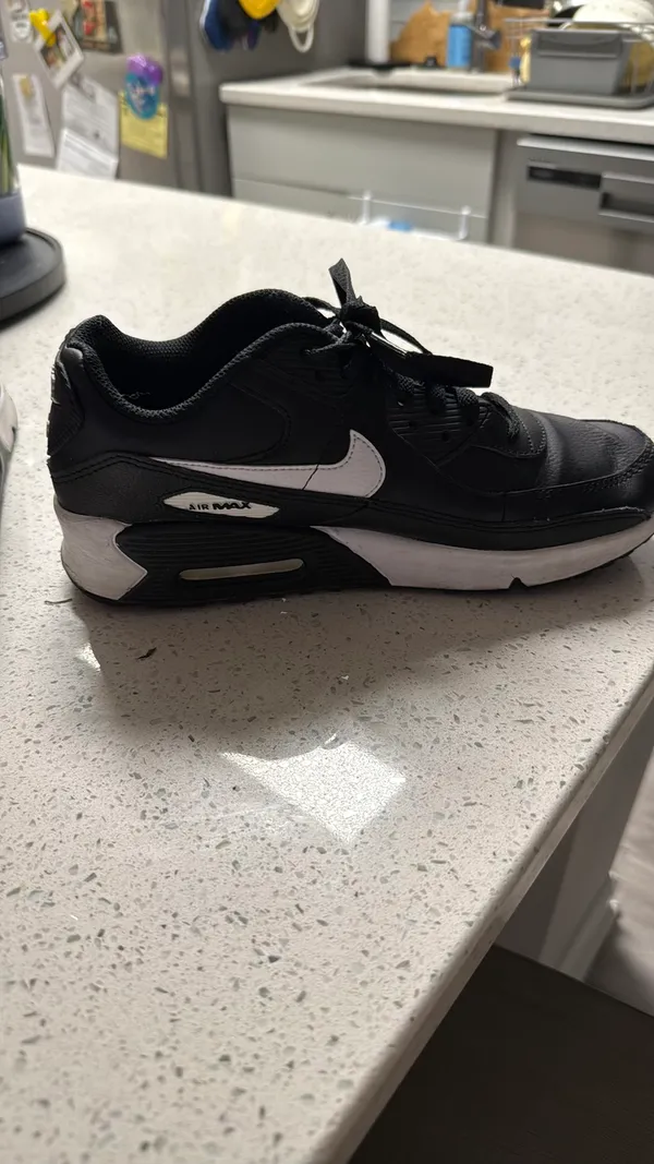 Nike Air Max 90 GS Black White - Image 6