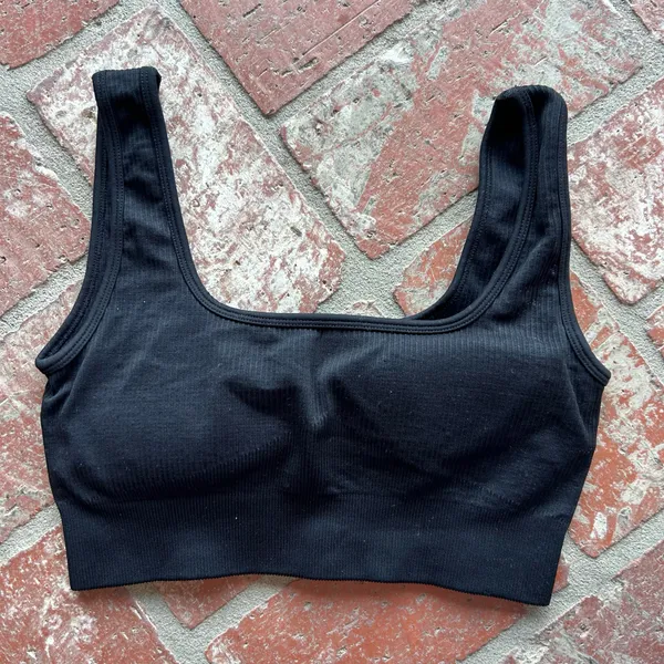 NWOT Women's Black Ribbed Workout Set - Image 3