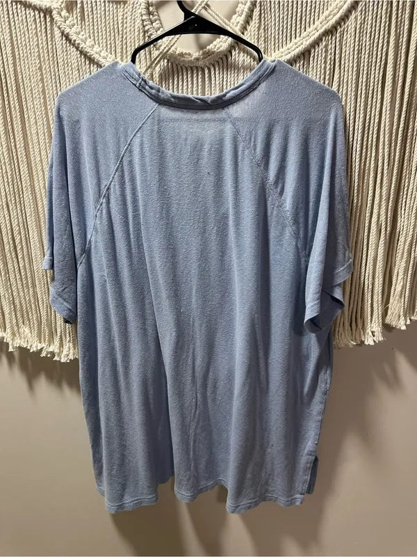 aerie Sky Blue V-Neck Short Sleeve Tee - Image 5