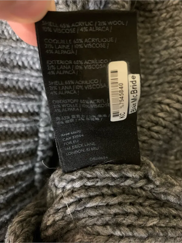 Anthropologie XS Gray Chunky Knit Turtleneck Sweater Oversized Cozy Minimalist - Image 5