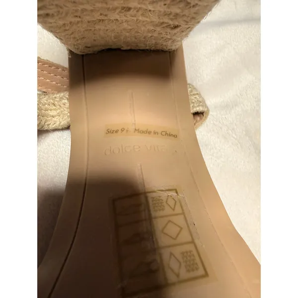 Dolce Vita Raffia Espadrille Ankle Strap Heels Block Heel Size 9 - Image 7