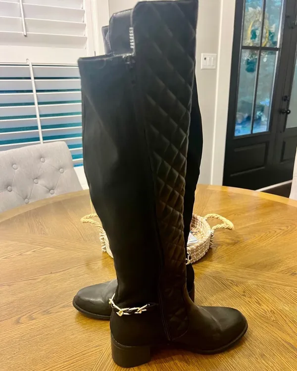 JustFab Argo Quilted Riding Boot Size 7 - Image 11