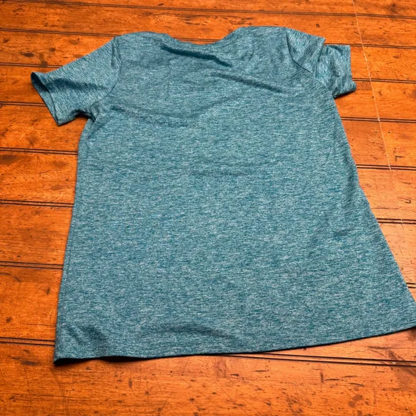 Nike Dri Fit Womens T Shirt Teal Heathered‎ Short Sleeve Athletic Top Size M - Image 4