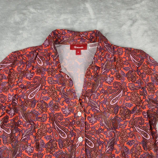 Panhandle Womens Western Shirt Long Sleeve Paisley Size M Medium - Image 2