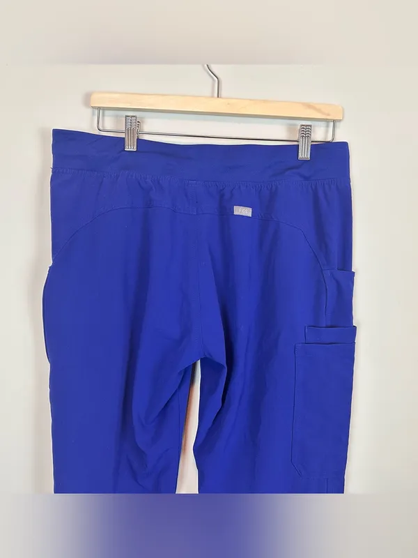 FIGS Kade Cargo Scrub Pants M Tall Royal Blue Straight Leg T21004T - Image 3