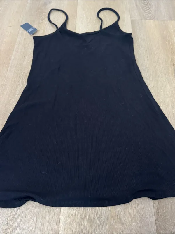 Abercrombie & Fitch Black Ribbed Mini Slip Dress - Image 6