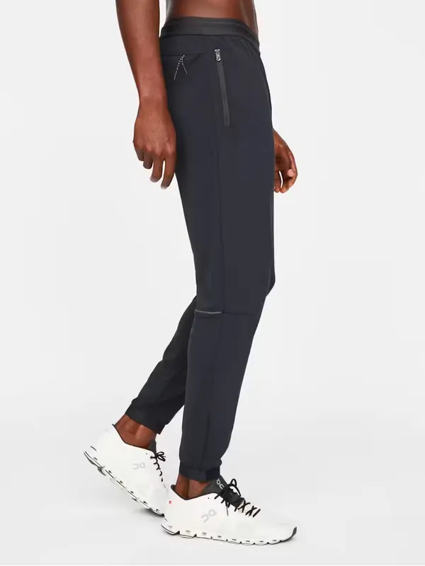 Hill City Men’s XS Midweight Train Pants Black Outdoor Drawstring Jogger Fitted - Image 2