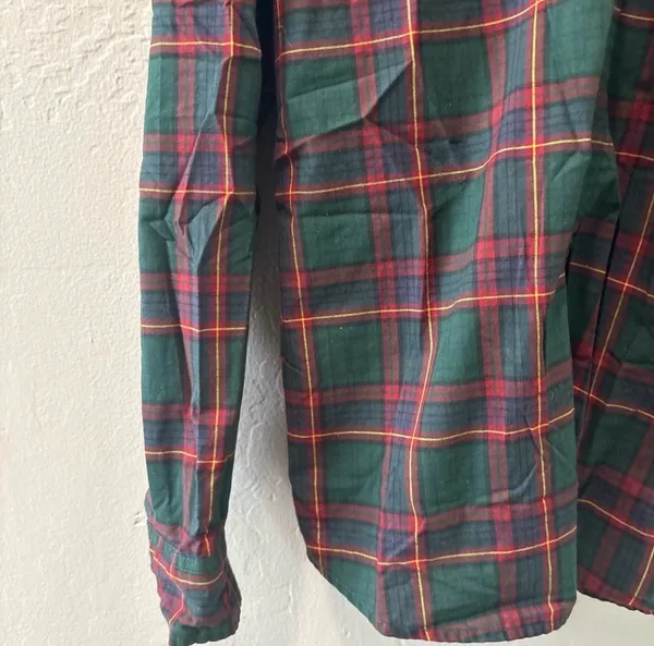 Levi Strauss & Co Green & Red with Yellow Long Sleeve Button Up - Image 6