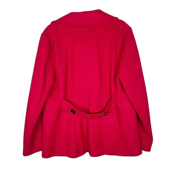Banana Republic Peacoat Women’s XL Red Wool Cashmere Double Breasted Classic - Image 2