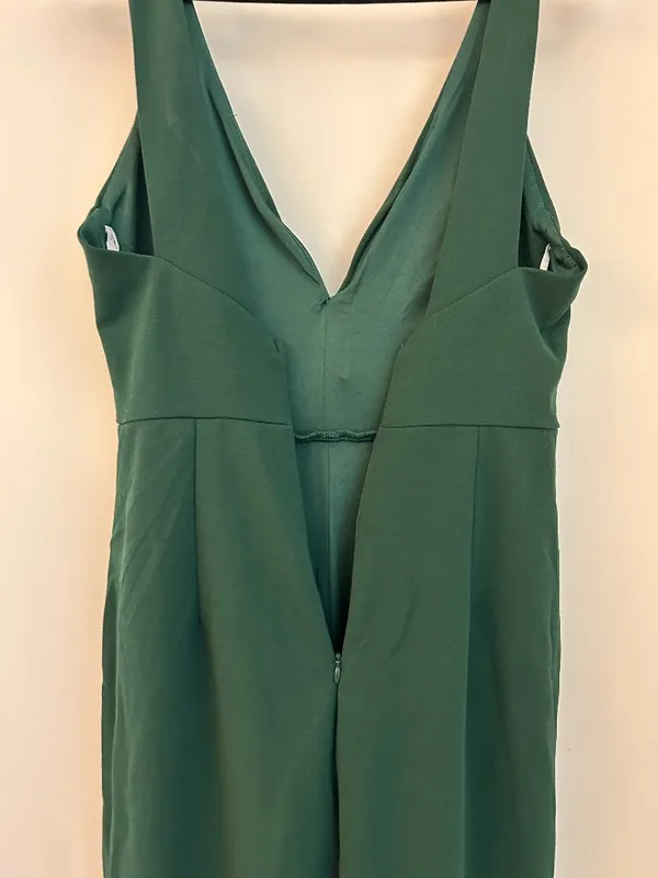Lulus Instant Icon Dark Green V-Neck Sleeveless Jumpsuit Party Cocktail Size S - Image 10