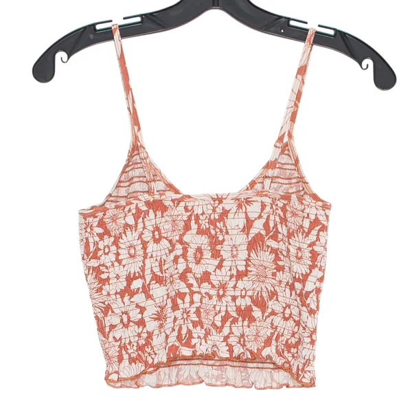 American Eagle Y2K Crop Top Floral Smocked S Coquette Fairycore Baby Tee Boho - Image 2