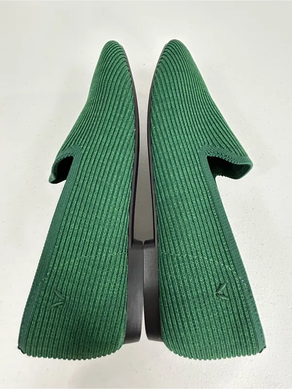 Vivaia Samantha Walker Forest Green Square-Toe Loafers Size 41 or US 9.5 - Image 7