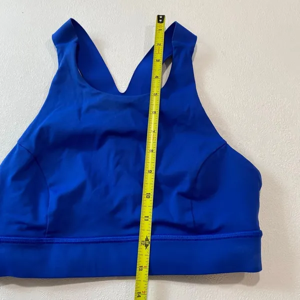 Lululemon Cobalt Blue Longline Sports Bra Size 4 Small Yoga Workout - Image 5