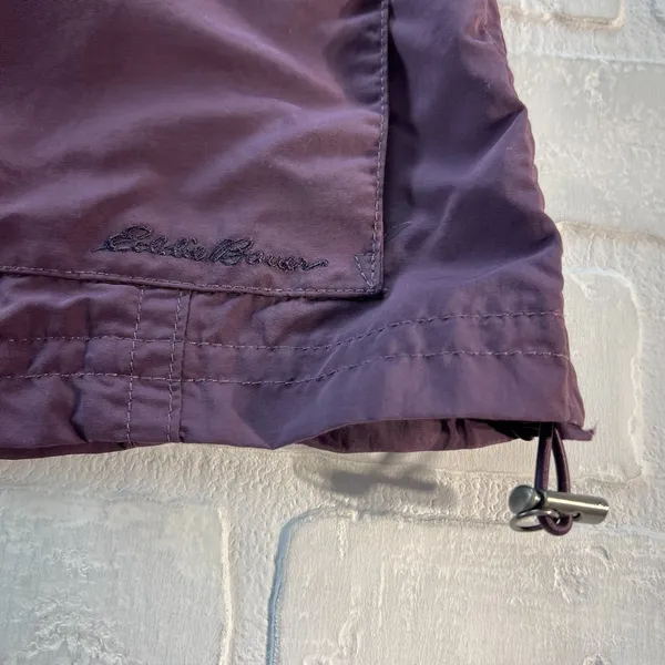 Eddie Bauer Travex Utility Windbreaker‎ Jacket Womens Medium Purple Full Zip M - Image 13