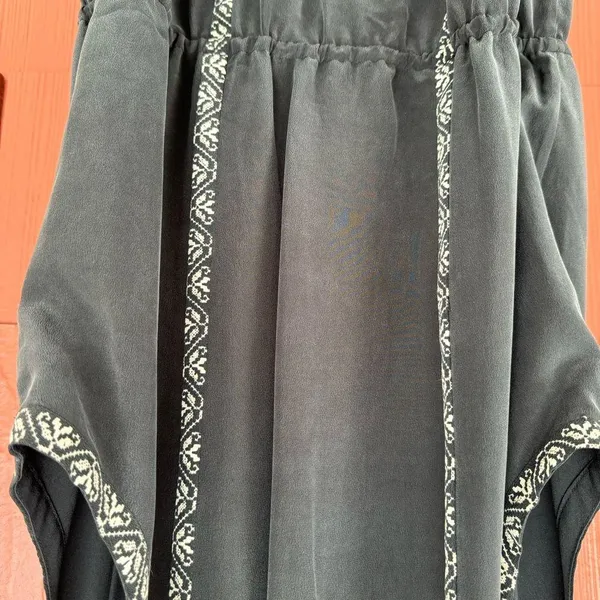 Joie NWT ODANDA Silk Trompe L’oeil Embroidered Boho Sleeveless Mini Dress S - Image 7