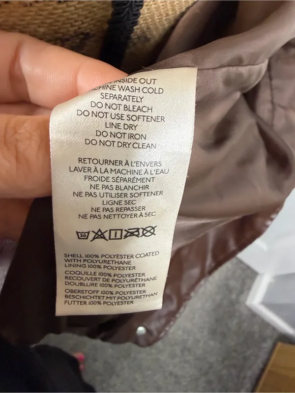 Anthropologie Brown Faux Leather Moto Biker Jacket M NWOT - Image 8