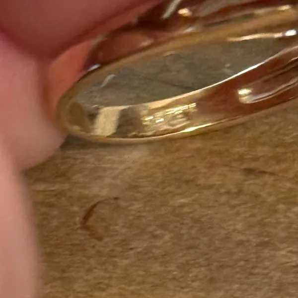Vintage SETA gold tone simulated diamond ring Size 8 - Image 3