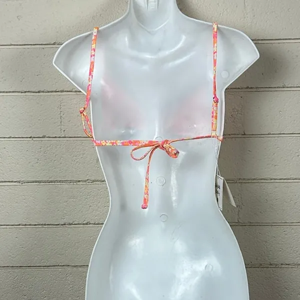 Kulani Kinis Floral Triangle Bikini Top size S NWT - Image 2