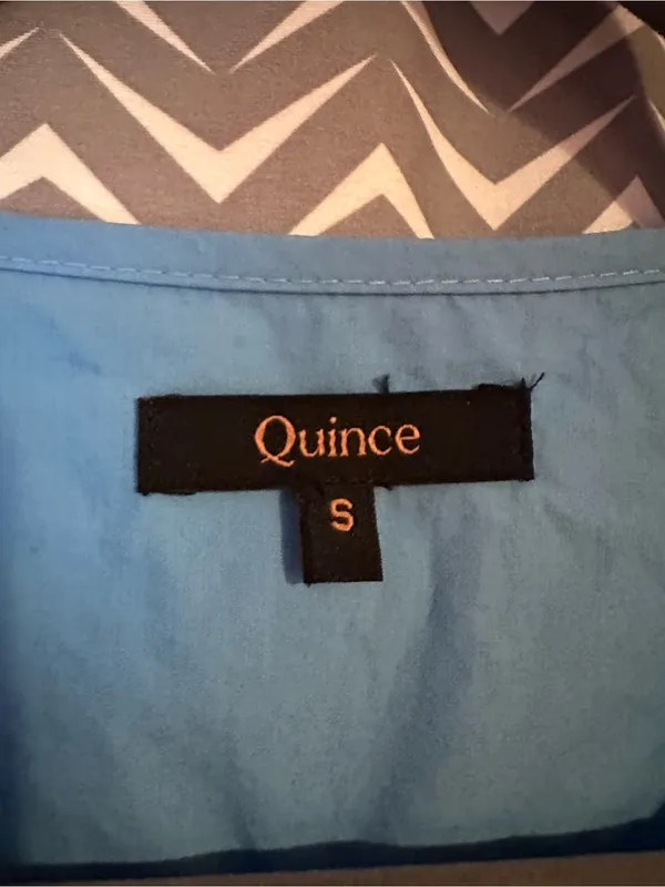 NWOT Quince | 100% Organic Cotton Poplin Tiered Mini Dress, Small - Image 7