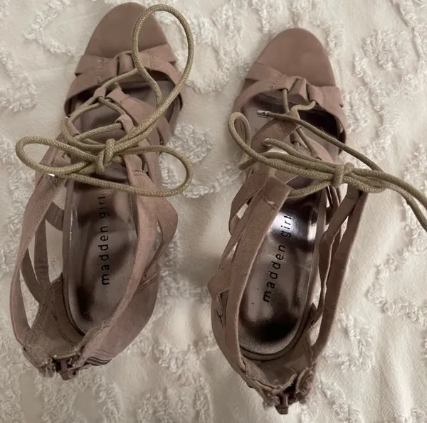 Steve Madden Madden Girl lace up block heel sandals - Image 6