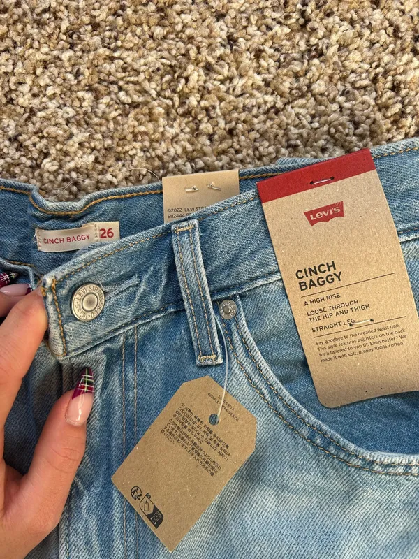 Levi's Cinch Baggy Jeans 26 Invested Indigo - Image 5