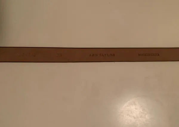 Ann Taylor XS Metallic Brown Genuine Leather Belt Silver Buckle - Image 5