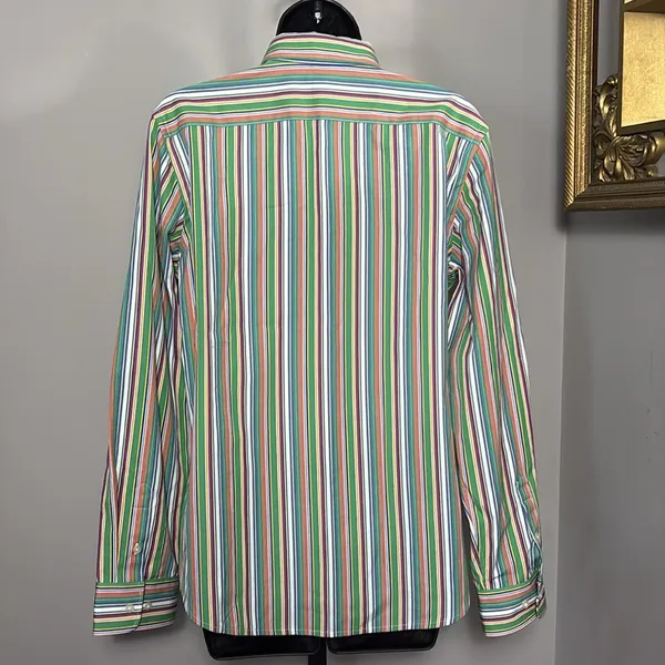 Lauren Ralph Lauren LRL Medium Striped Button Down Dress Shirt - Image 3